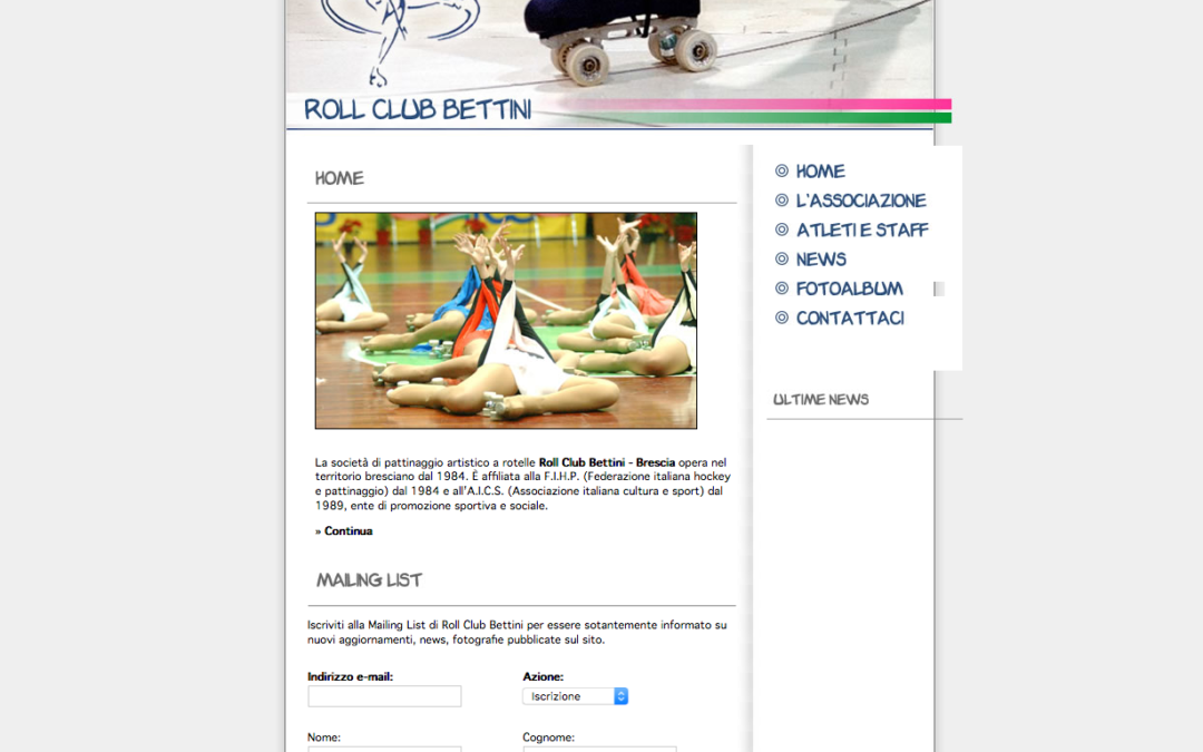 Nuovo look per il sito Web del Roll Club Bettini